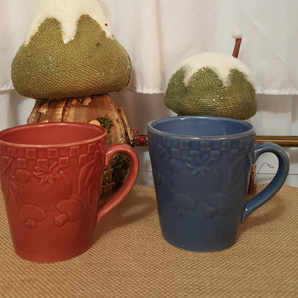 Stoneware Mushroom Medley Mugs